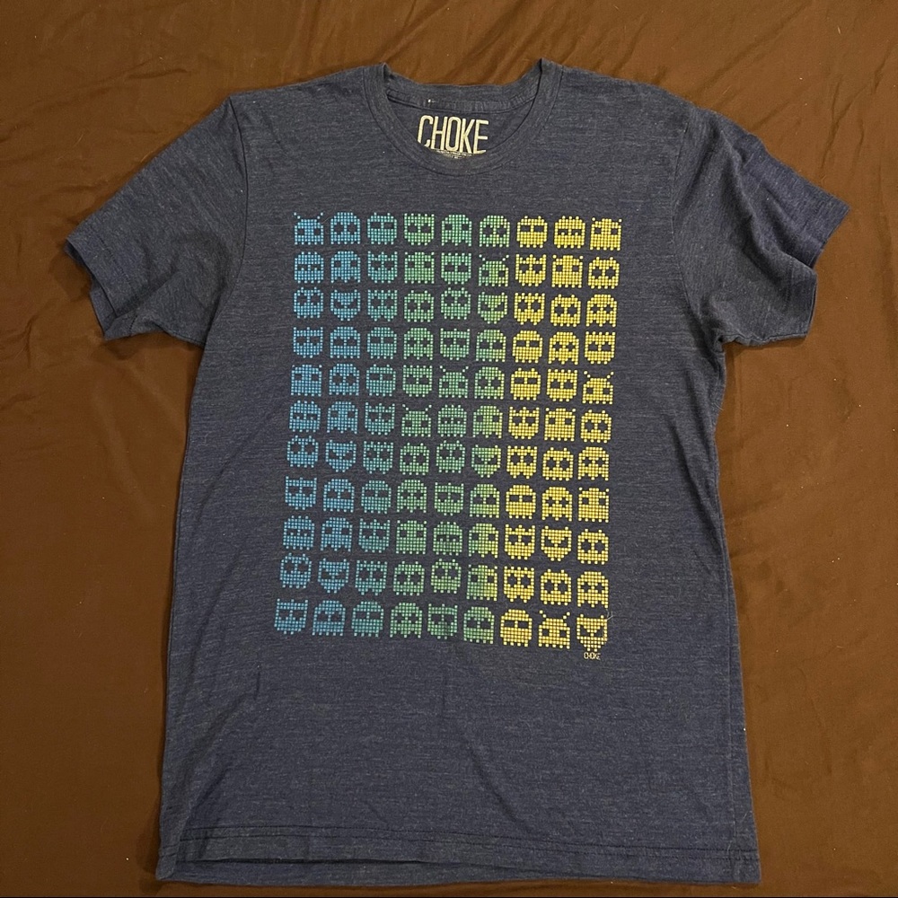 Choke Blue Space Invaders Men’s T-Shirt